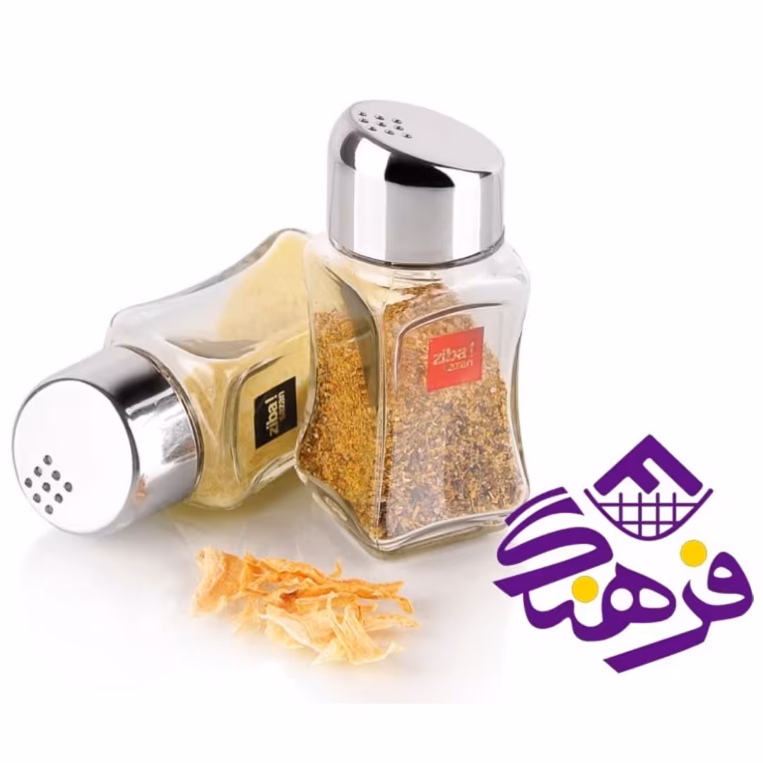 نمک پاش جفتی OZIBA مستطیلی سر کج  نمکدان ادویه پاش جا ادویه ای ، پس کرایه 