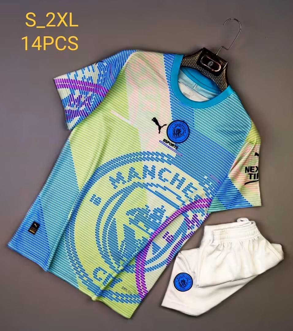 کیت منچستر سیتی EASPORTS (پیراهن شورت) فصل 2023-2022 ورژن هواداری