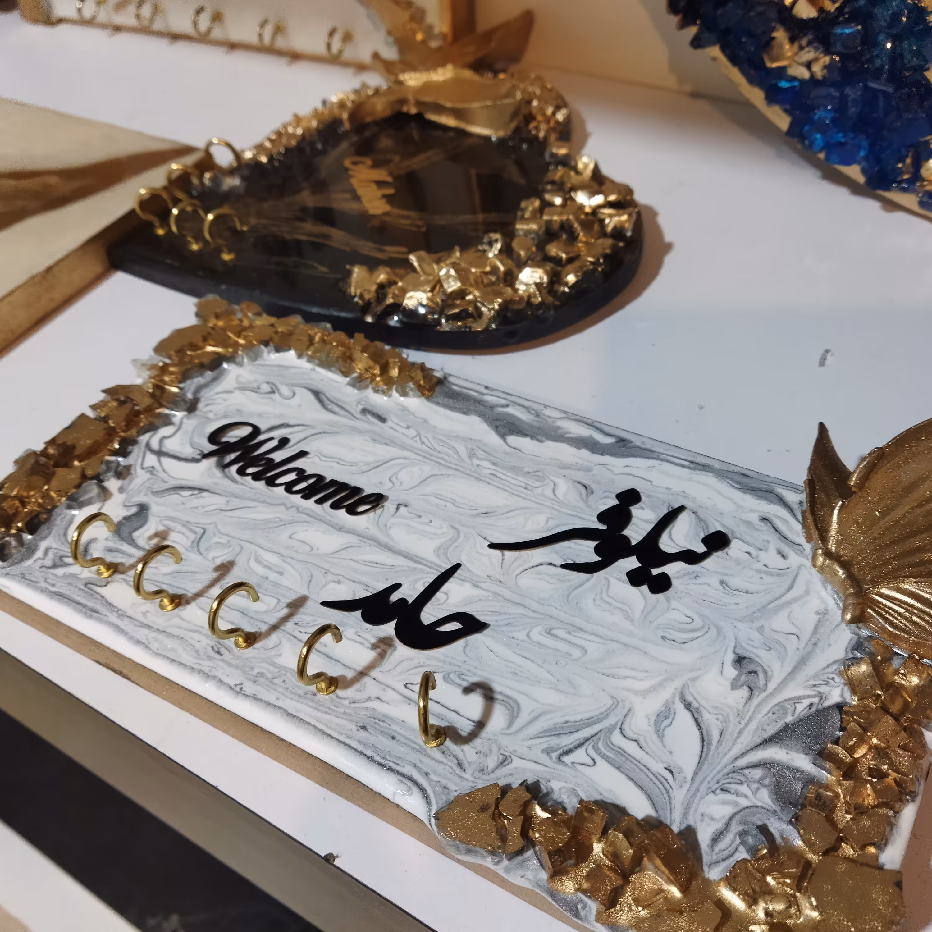 جا کلیدی  رزین و چوب