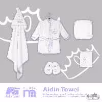 ‎ست حوله نوزادی مادرکر لوکس طرح تاج نقره ای