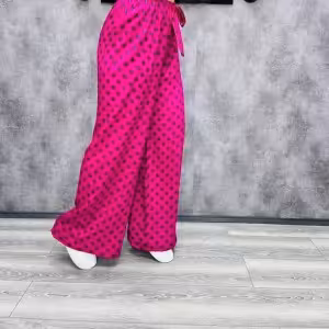 شلوار نخی خال خال