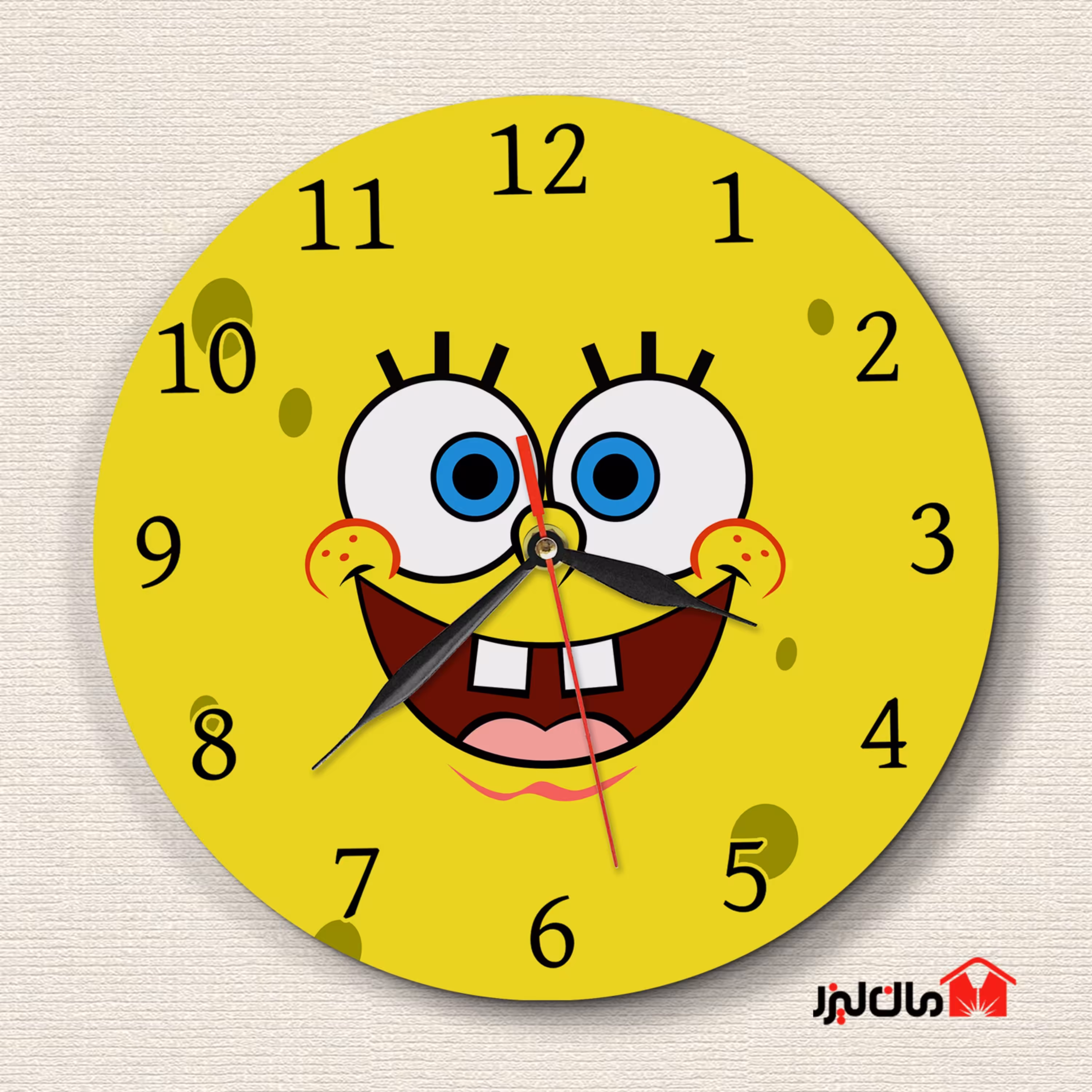 ساعت دیواری بچه گانه باب اسفنجی 1  مان لیزر