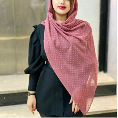 شال حریر اشکی قواره بلند منگوله دار عبیرشاپ
