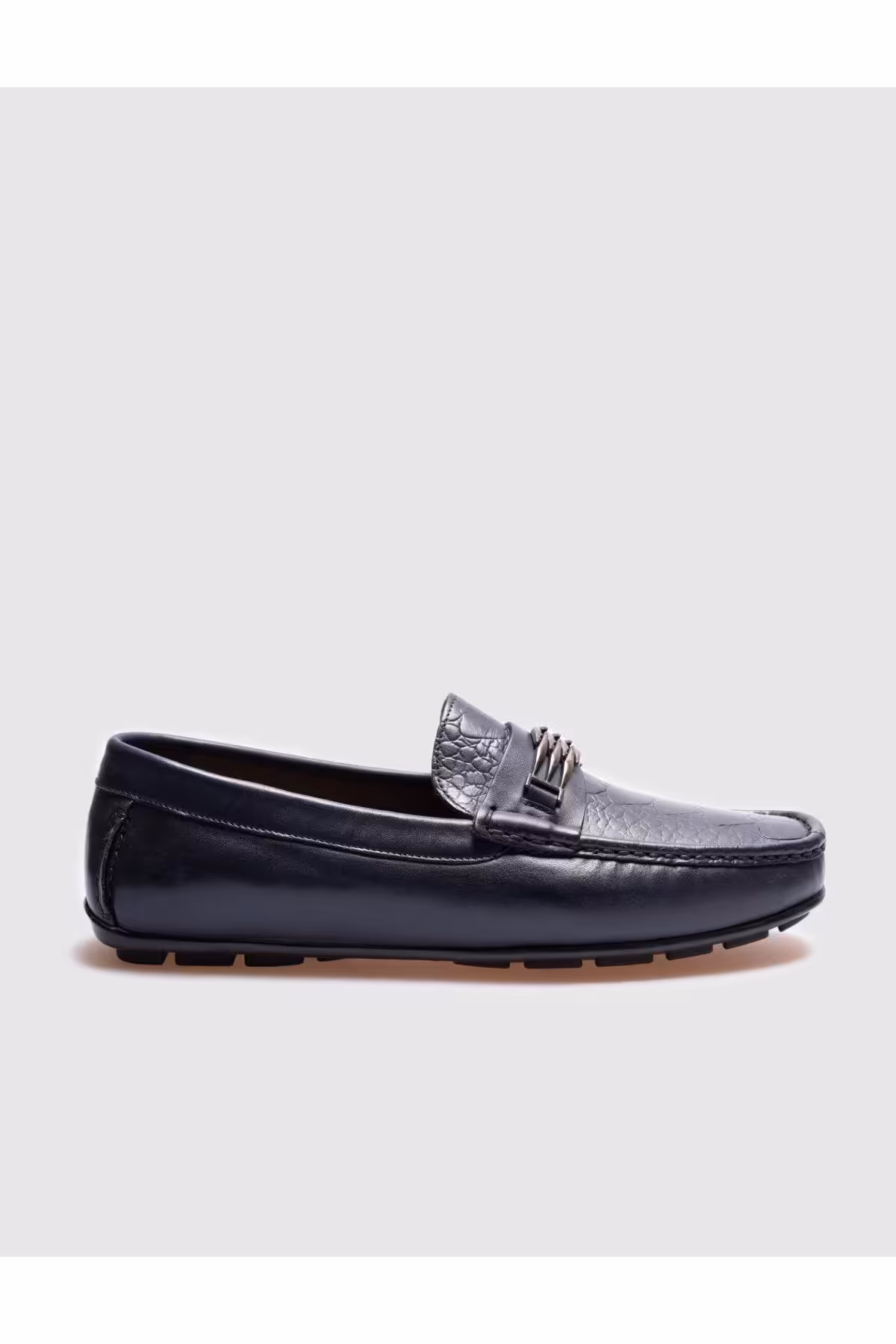 لوفر آبی مردانه کفش های Loafer چرمی Navy Blind Cabani