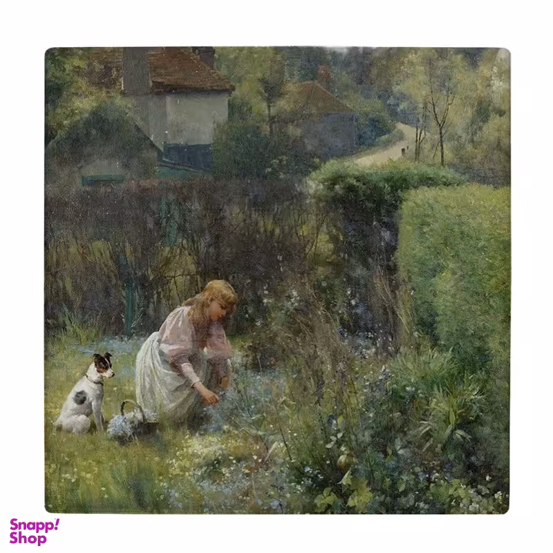 زیر لیوانی طرح بانو و سگ کد 3672531_1734