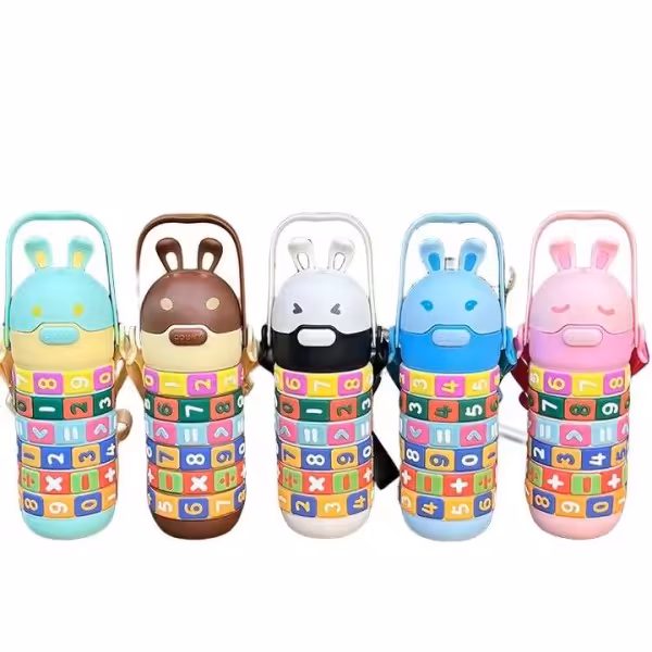 قمقمه فانتزی بدنه سیلیکونی ریاضی