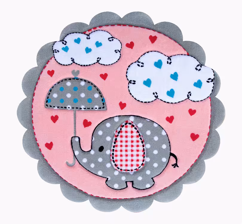 فرش کودک زرباف فیل کوچولو طرح برجسته Zarbaf