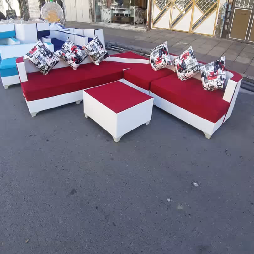 مبلمان راحتی مدل ال کنج کم جا 6 نفره با بیش از 30 رنگ مختلف