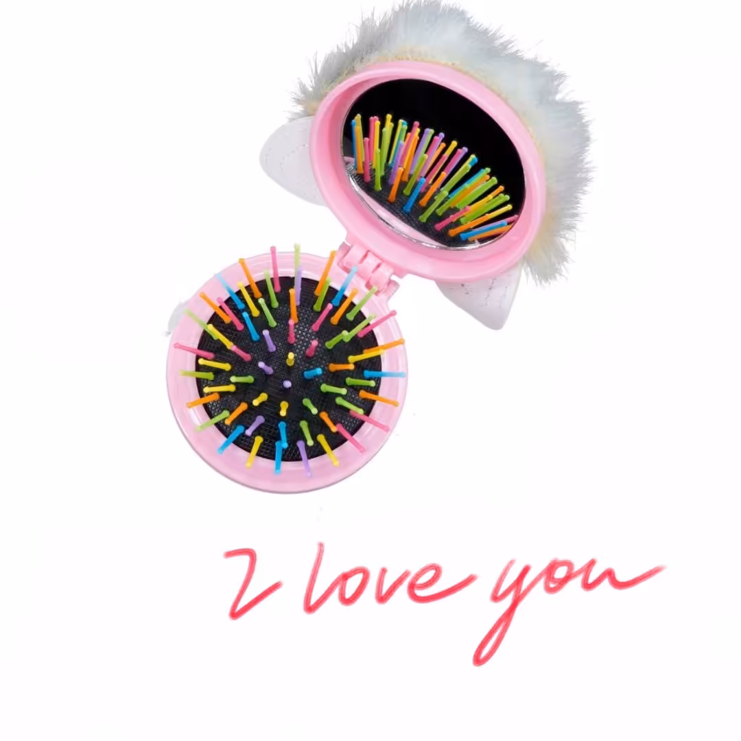  شانه  و آیینه عروسکی. جیبی