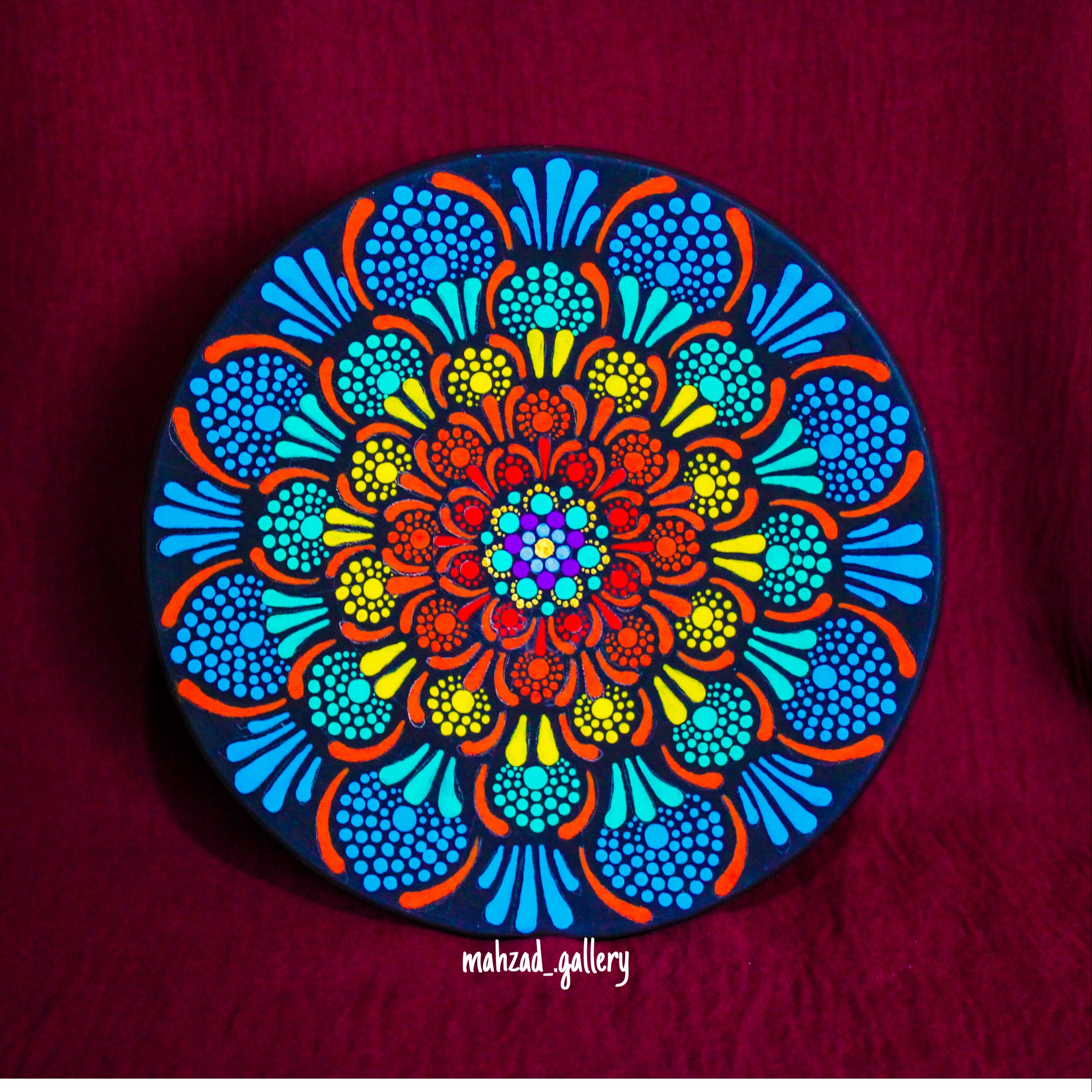 بشقاب طرح دنگین گمان کد 09