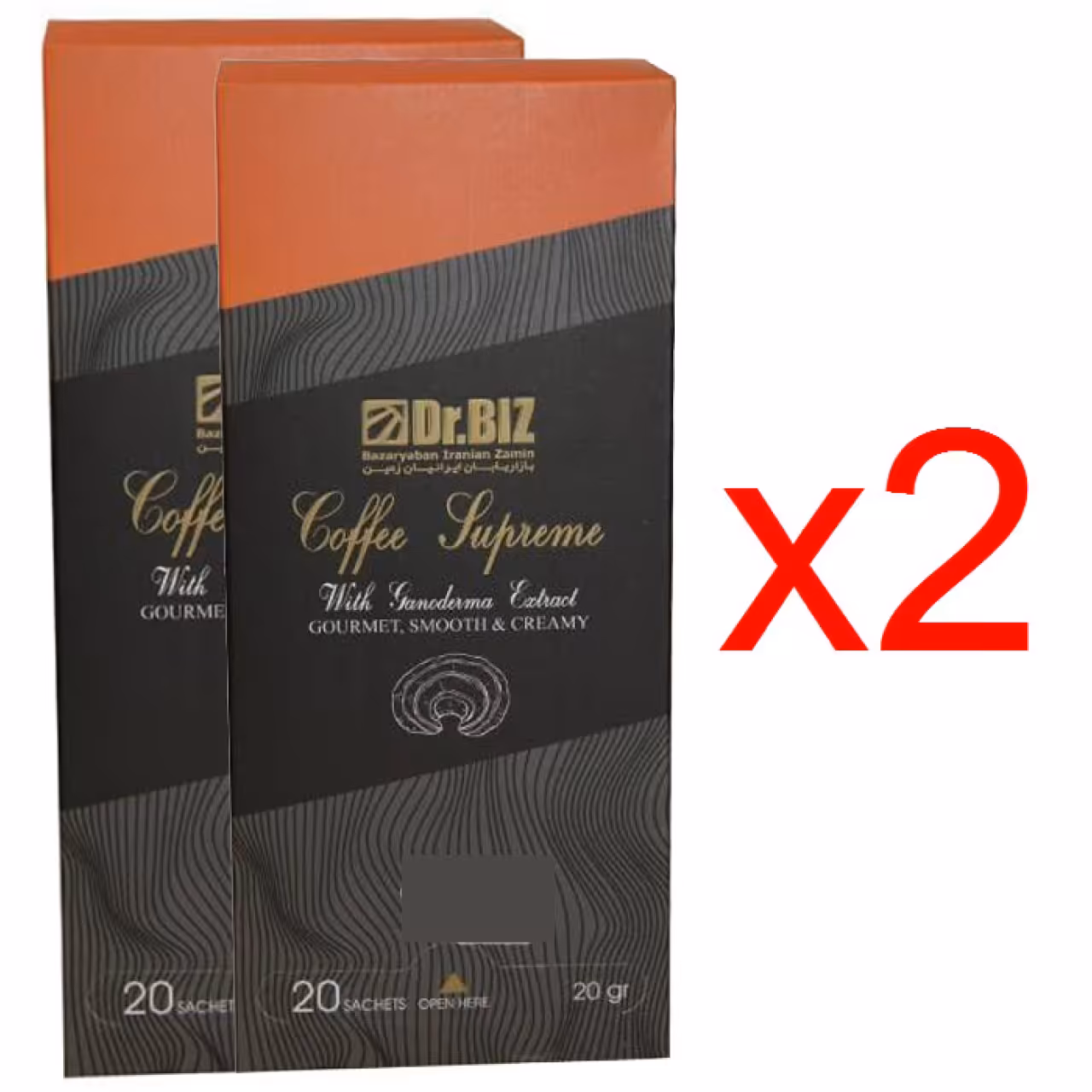 پک 2 عددی کافه سوپریم با قارچ گانودرما دکتر بیز