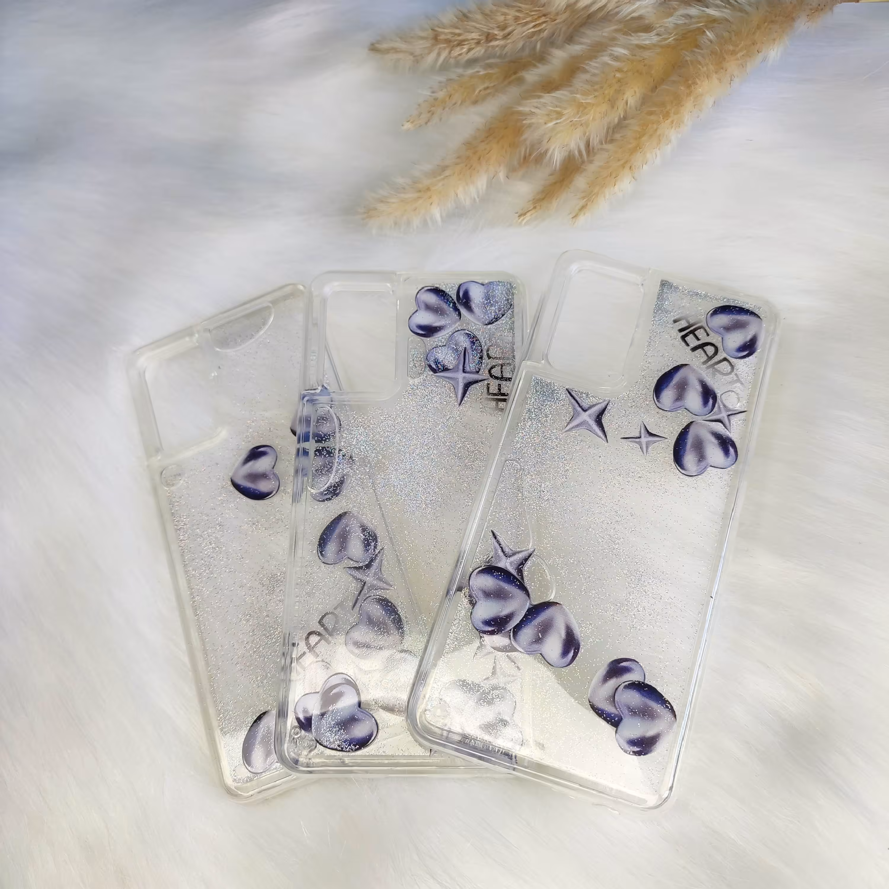 قاب گوشی اکواریومی مدل قلب و ستاره ارسال رایگان 