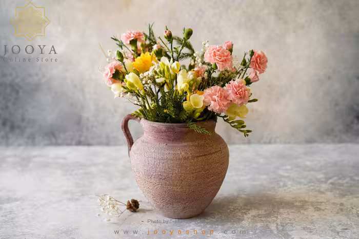 گلدان سفالی بنفشه