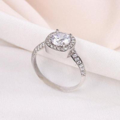 انگشتر نقره سولیتر مربع قالب و مشابه طلا عیار 925 کد 15089