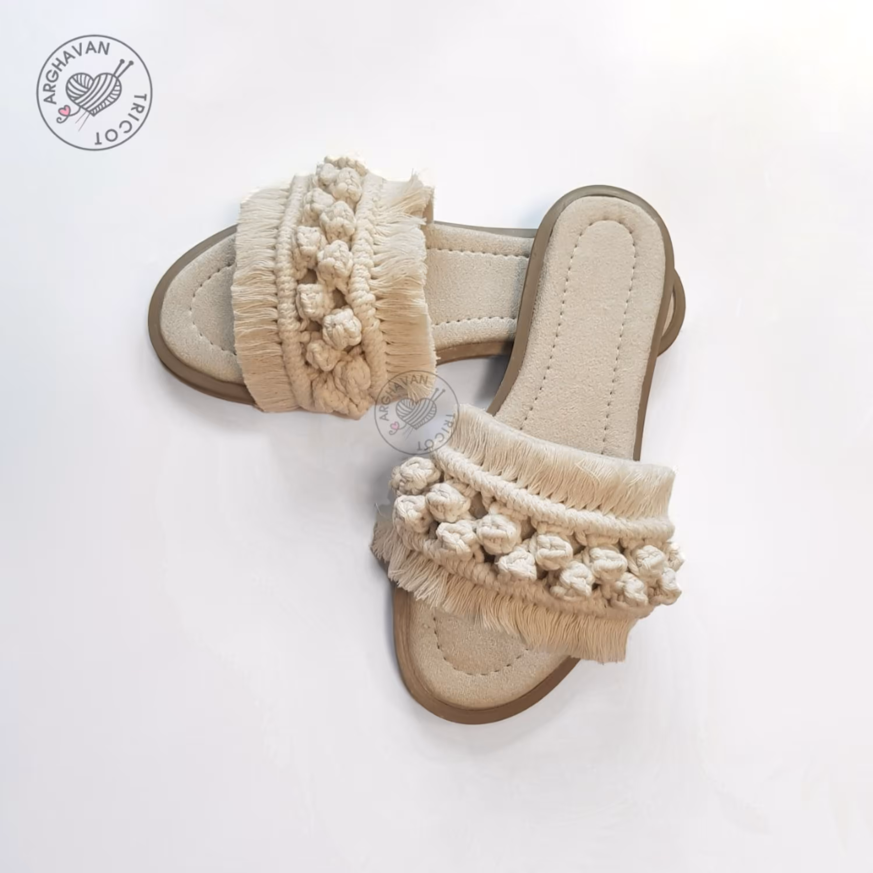 صندل مکرومه مدل فندوقی کوچک