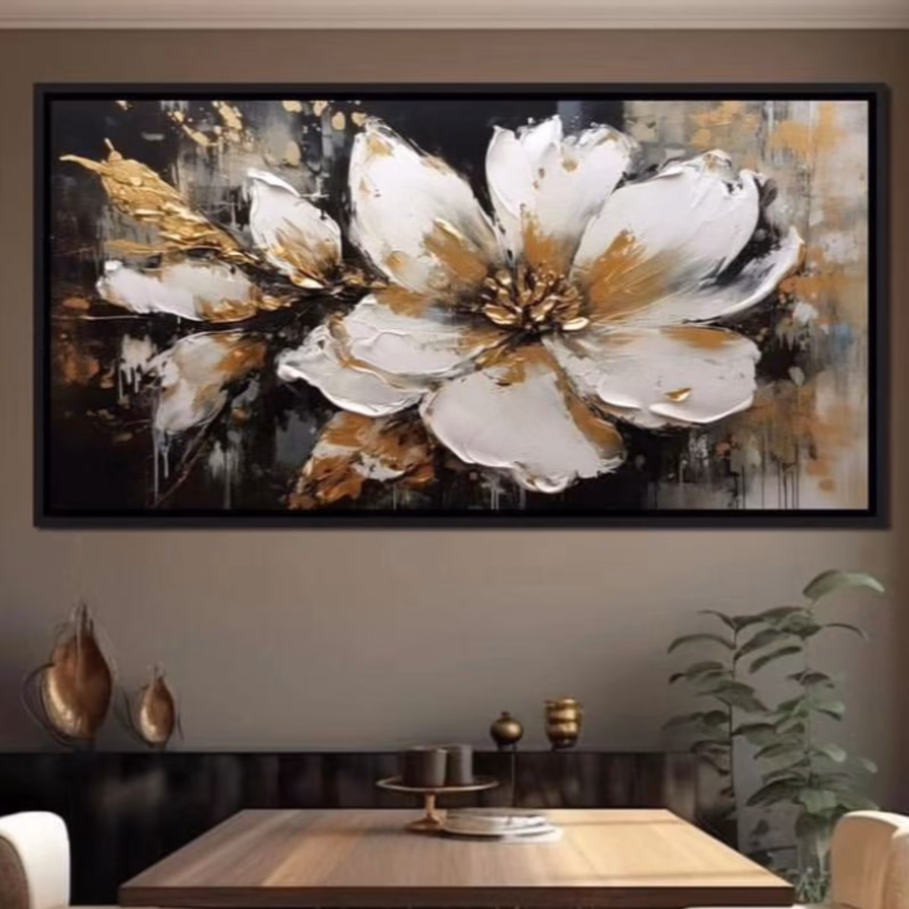 تابلو دکوراتیو گل برجسته ابعاد 100در 50