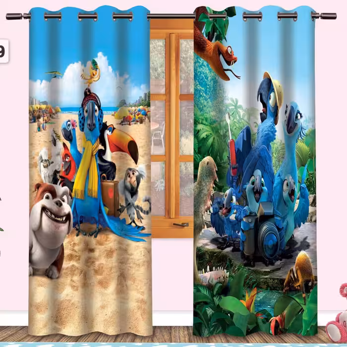 پرده چاپی  پانچ  اتاق کودک کد 842