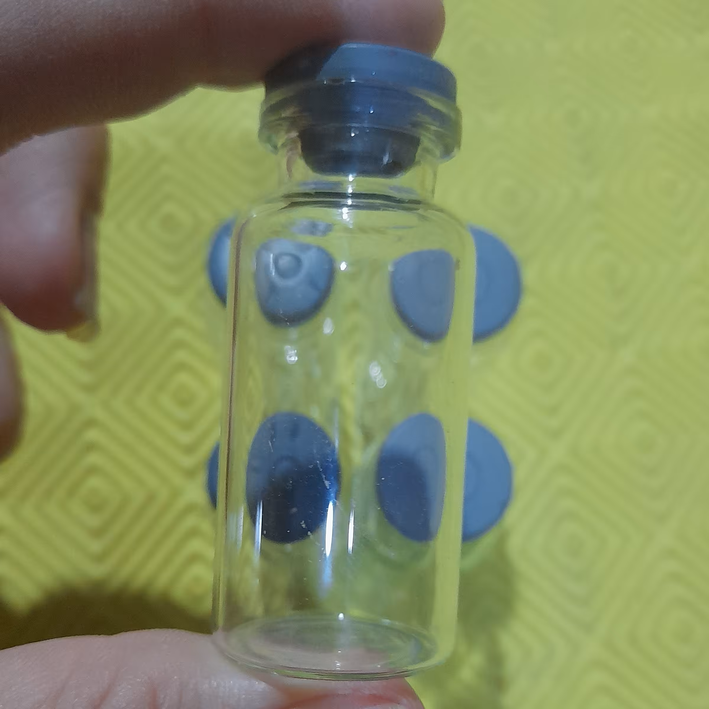 بطری شیشه ای ویال گیفت خام چهار سانتی متری  پک 100 عددی درب دار