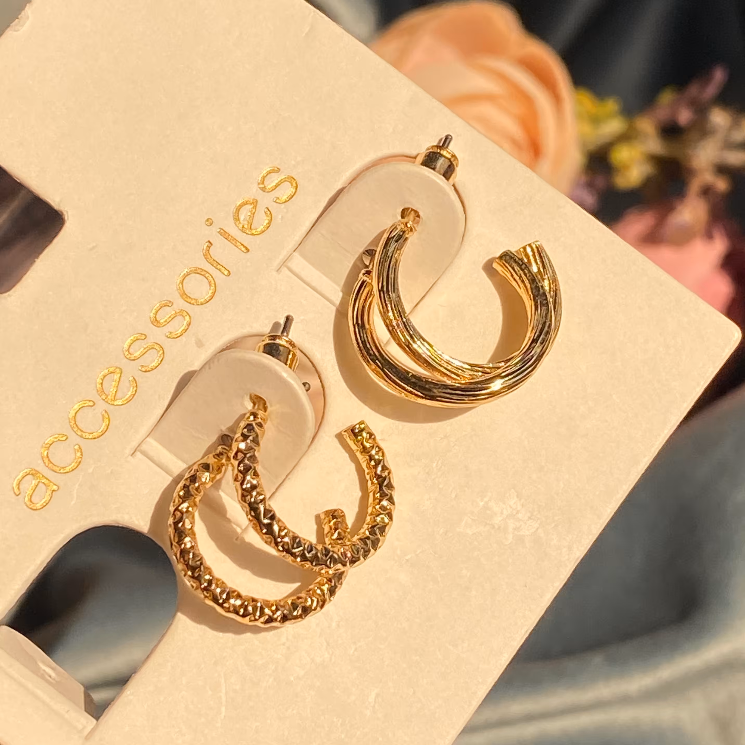 گوشواره پک دوتایی گوشواره میخی مناسب کادو تولد 