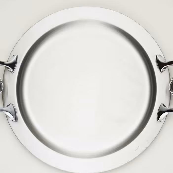 سینی استیل گرد مدل النا