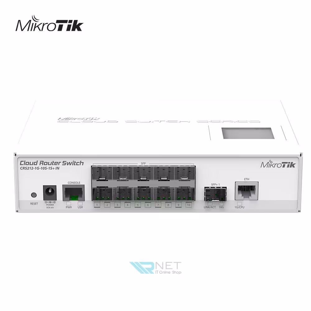 سوئیچ شبکه مدیریتی میکروتیک مدل Mikrotik CRS212-1G-10S-1S IN
