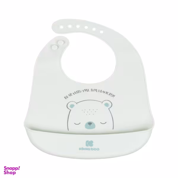 پیشبند سیلیکونی کیکابو طرح خرس رنگ سبز