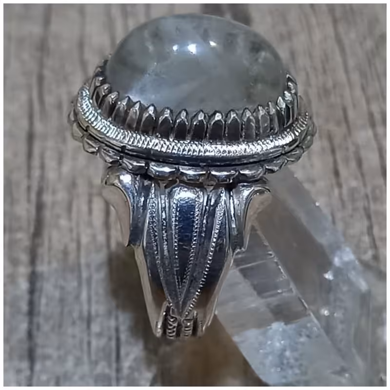 انگشترتمام دستسازمزین به درنجف هنردست استادمقدمی تبریزی