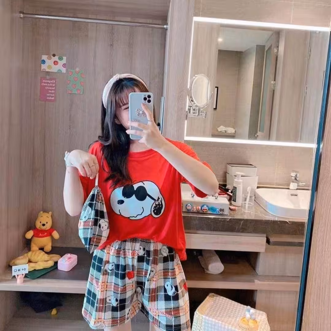 ست سه تکه بلوز وشورتک وکیف