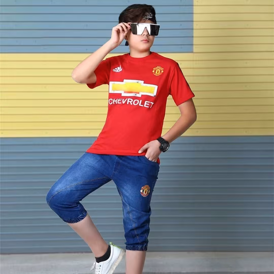 تیشرت شلوارک لی پسرانه. مناسب برای 5 تا 9 سال. 