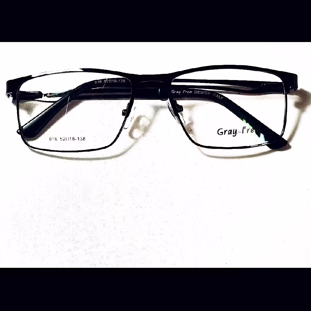عینک طبی تمام قاب فلزی مشکی مردانه و زنانه 