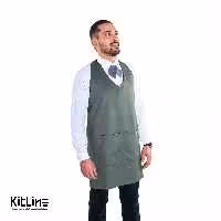 پیشبند کجراه فلامنت یقه هفت زیتونی سارا فرم