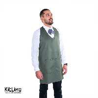 پیشبند کجراه فلامنت یقه هفت زیتونی سارا فرم