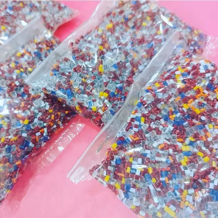 منجوق رنگی بدون سوراخ بسته 100 گرمی