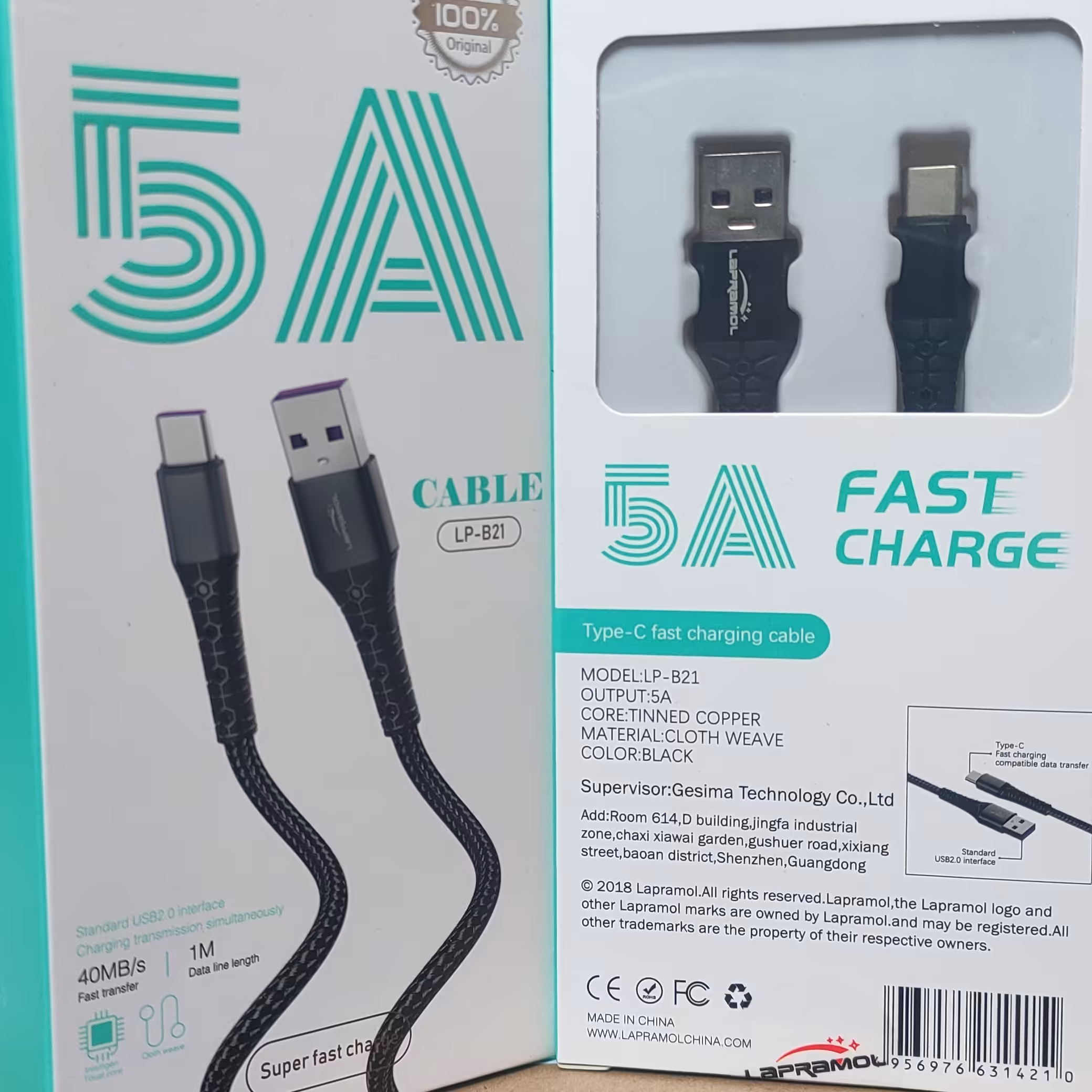 کابل تایپ سی 5 آمپر سوپر فست شارژ