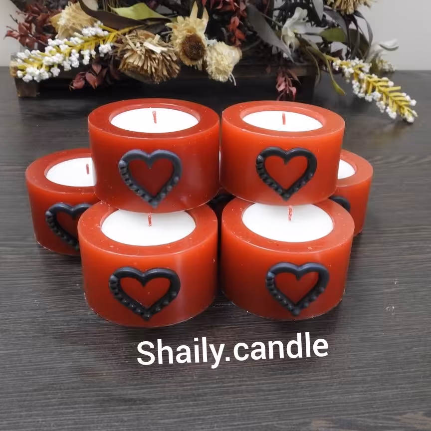 شمع مینی استوانه قرمز