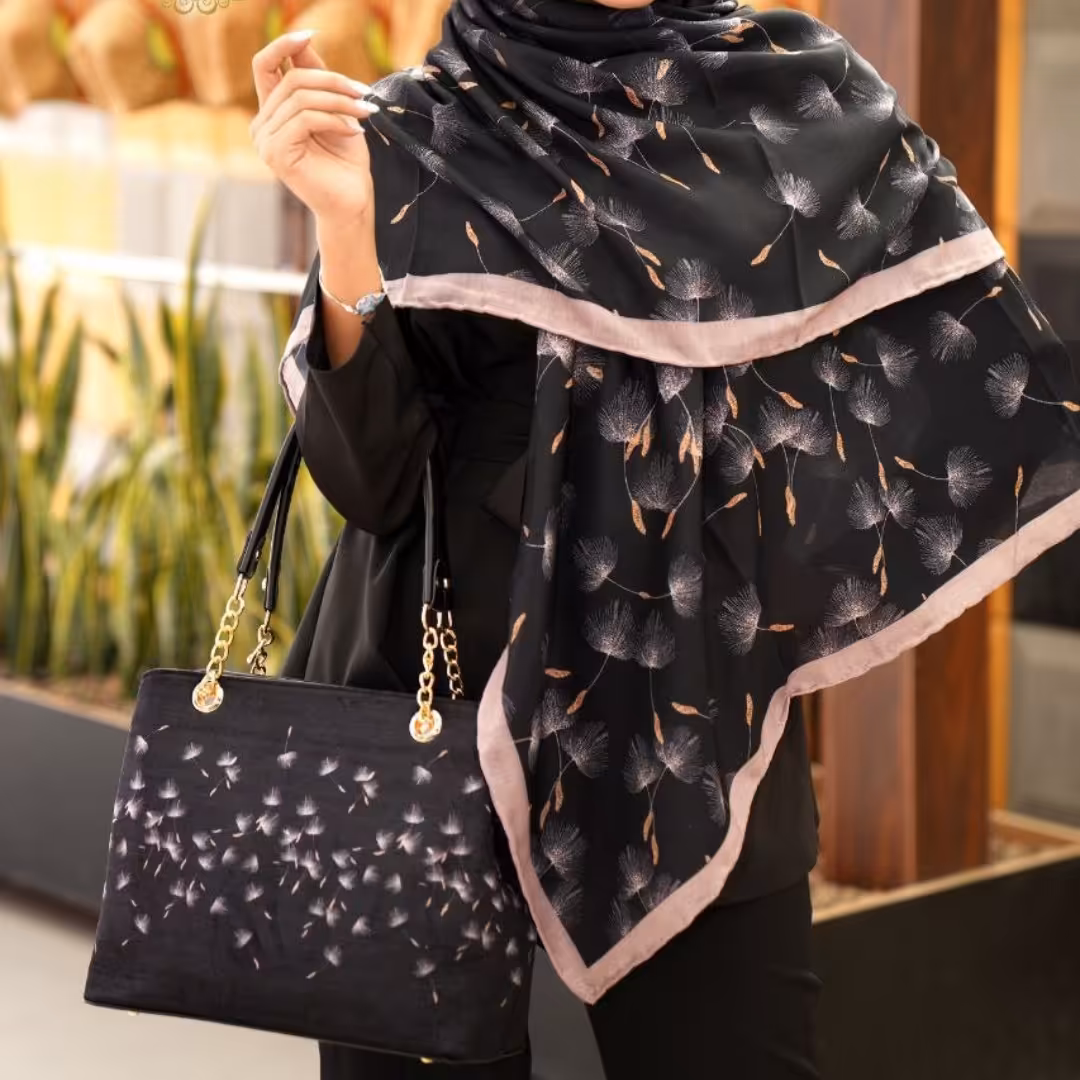 ست کیف و روسری قواره 140 کد 21