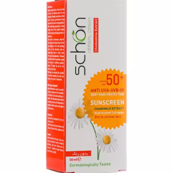 ضد آفتاب بدون رنگ spf 50 مناسب پوست های خشک تا نرمال 50 میل شون   SPF50