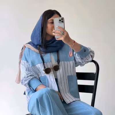 خوش استایلا شیک پوشا ست ترکیبی شیک راه راه