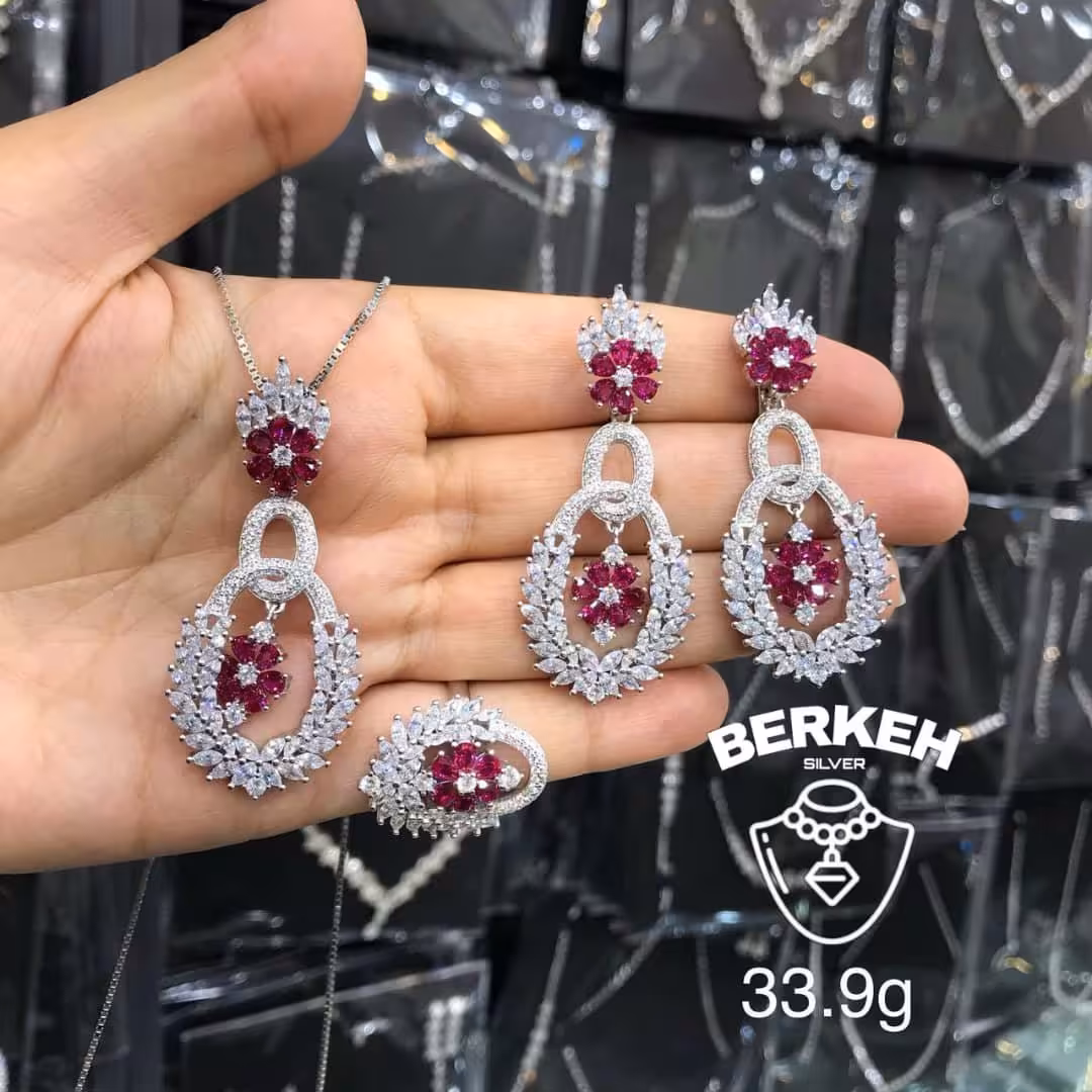 سرویس نقره طراحی کاملا مطابق با طلا با عیار 925