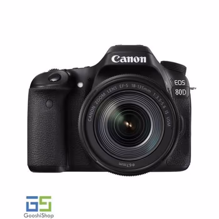دوربین دی اس ال آر کانن مدل EOS 80D به همراه لنز 18-135 میلی‌متری IS USM