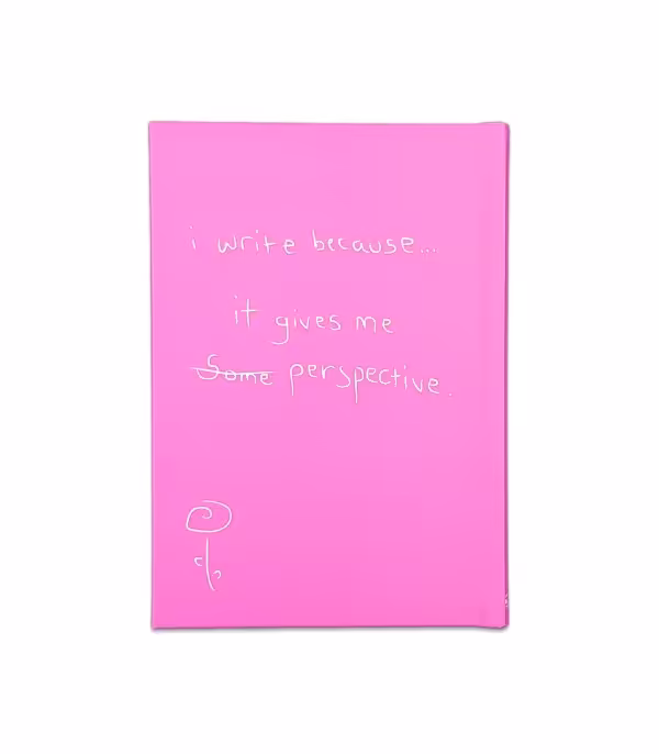 دفتر 100 برگ i write because - صورتی