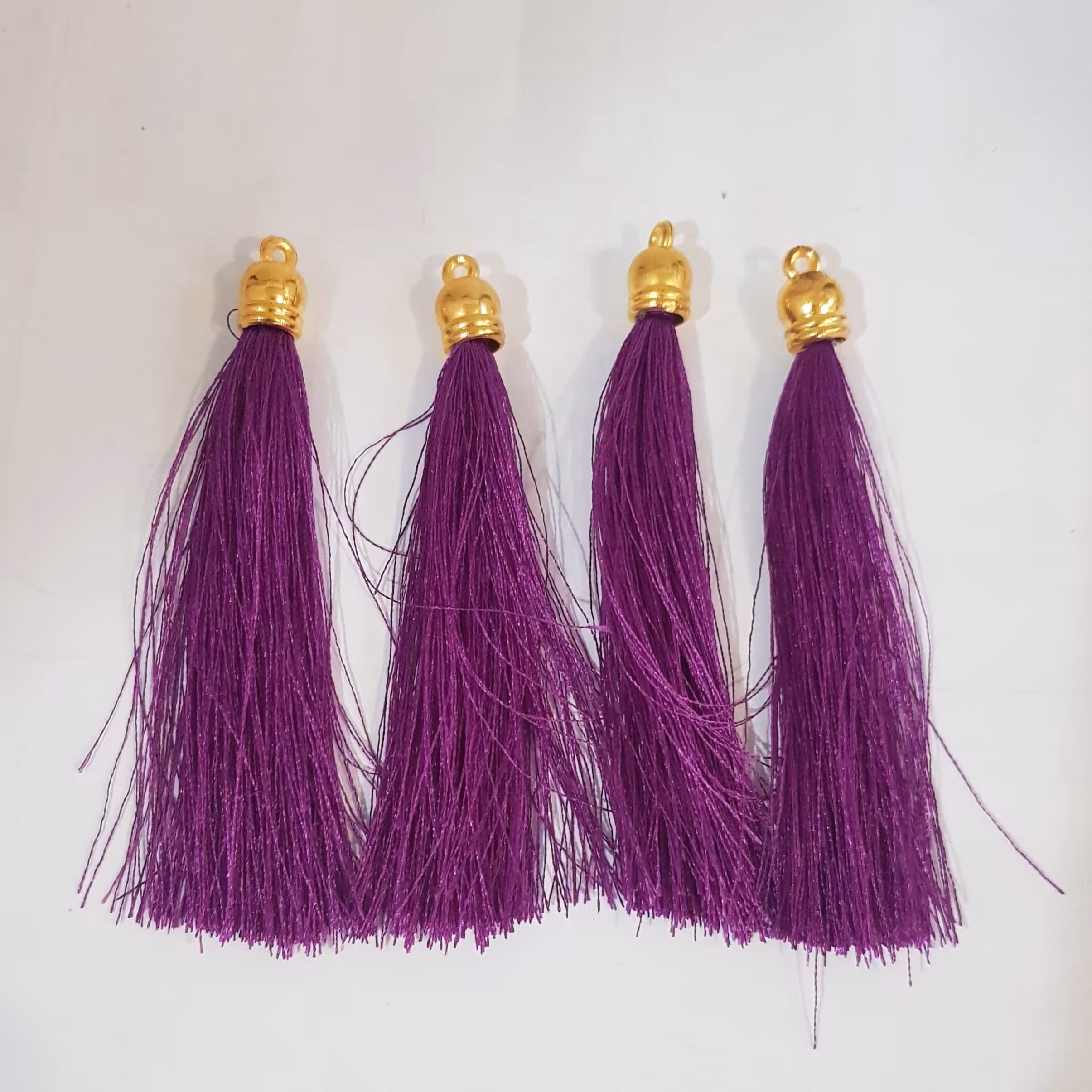 منگوله سرفلزی 4 عددی بنفش