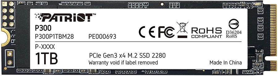 حافظه SSD اینترنال پاتریوت مدل P300 M.2 PCIe Gen 3x4 ظرفیت 1 ترابایت