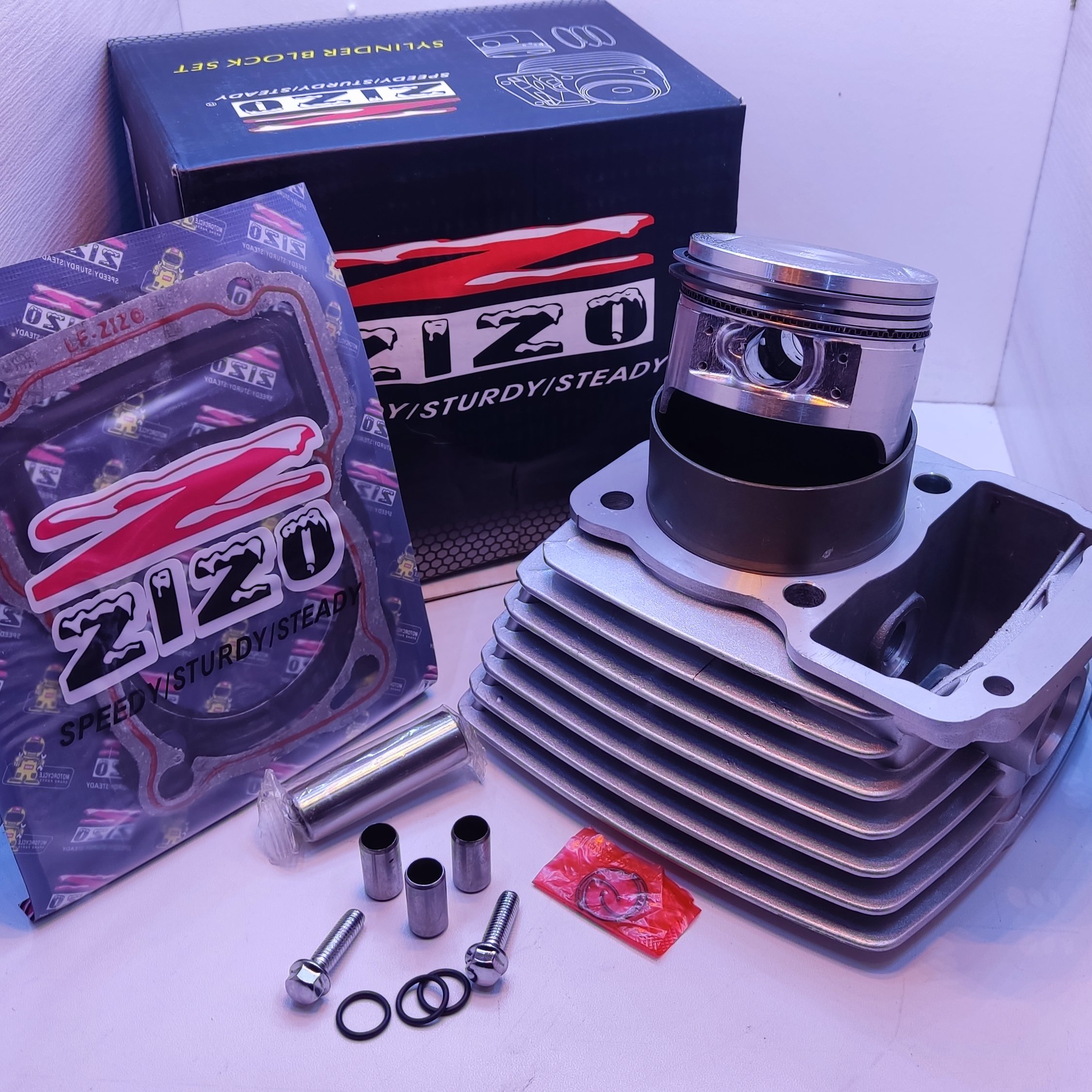 سیلندر و پیستون موتور  هندا 200 بزند زیزو کیفیت فوق العاده  همراه با  واشر .پیچ .اورینگ.بوش 