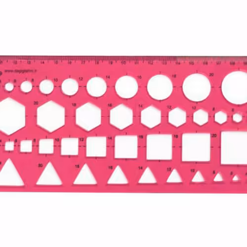 خط کش شابلون اشکال هندسی