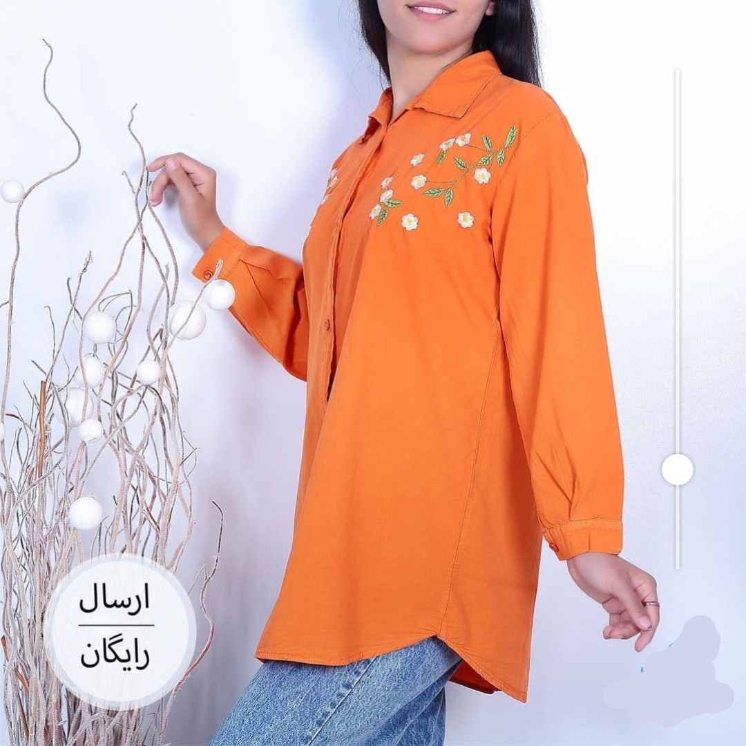 مانتو شومیز الیاف طبیعی درجه یک گلدوزی