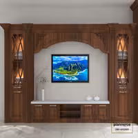 طراحی دکور تلویزیون به سبک کلاسیک زیر 4 متر