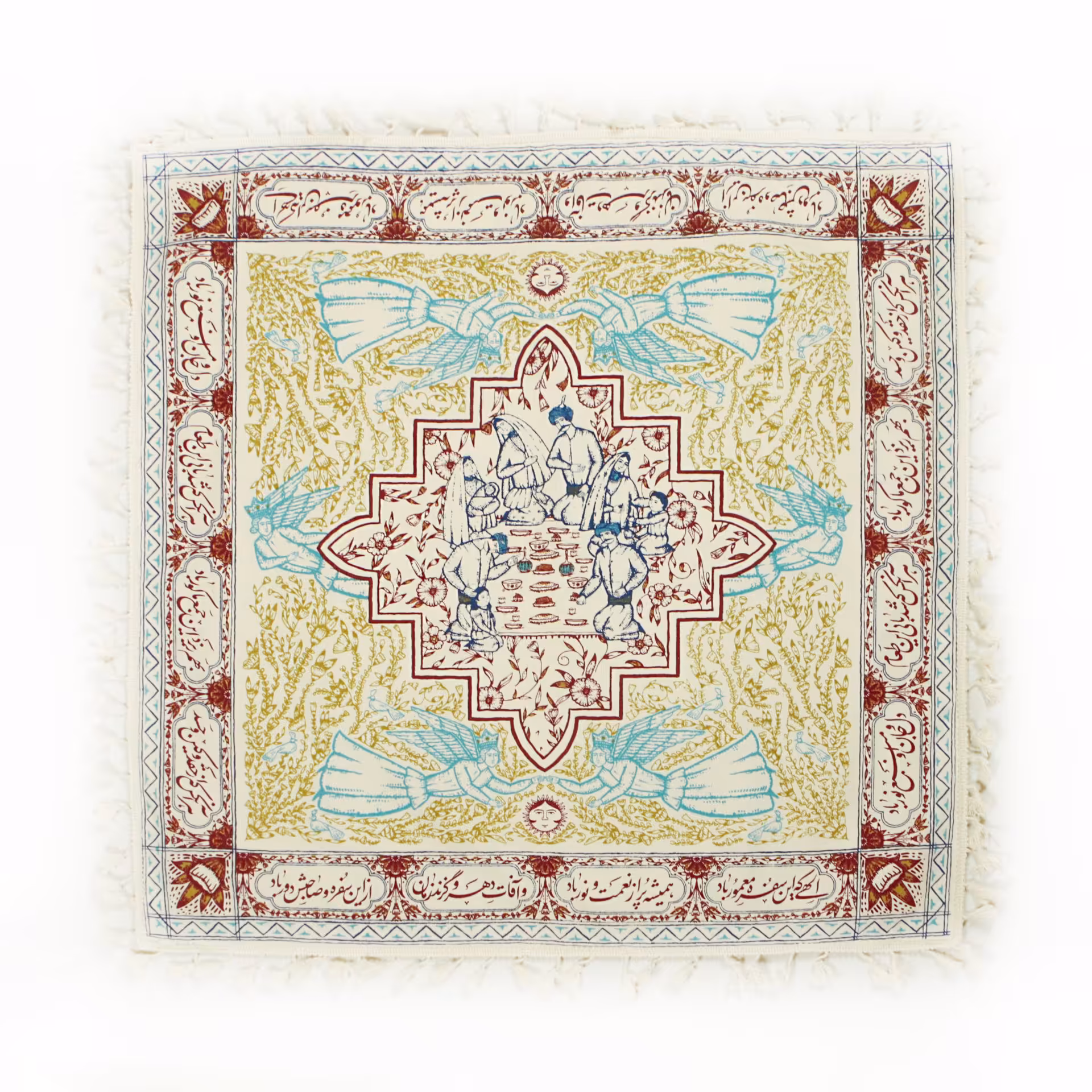 سفره پارچه ای مدقال طرح نور برند چنته- 4 نفره