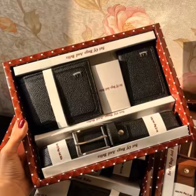 ست کیف پول و کمربند و جای کارت