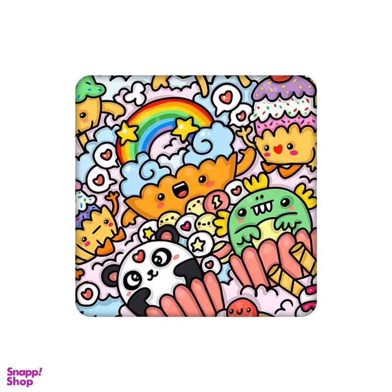 زیر لیوانی طرح کاپ کیک های خوشحال کد 3638714